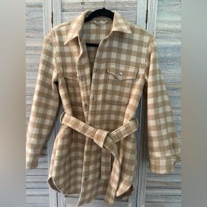 Oversized Belted Shirt Jacket